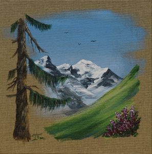 Mont-Blanc acrylique - 20x20 cm - 49 €