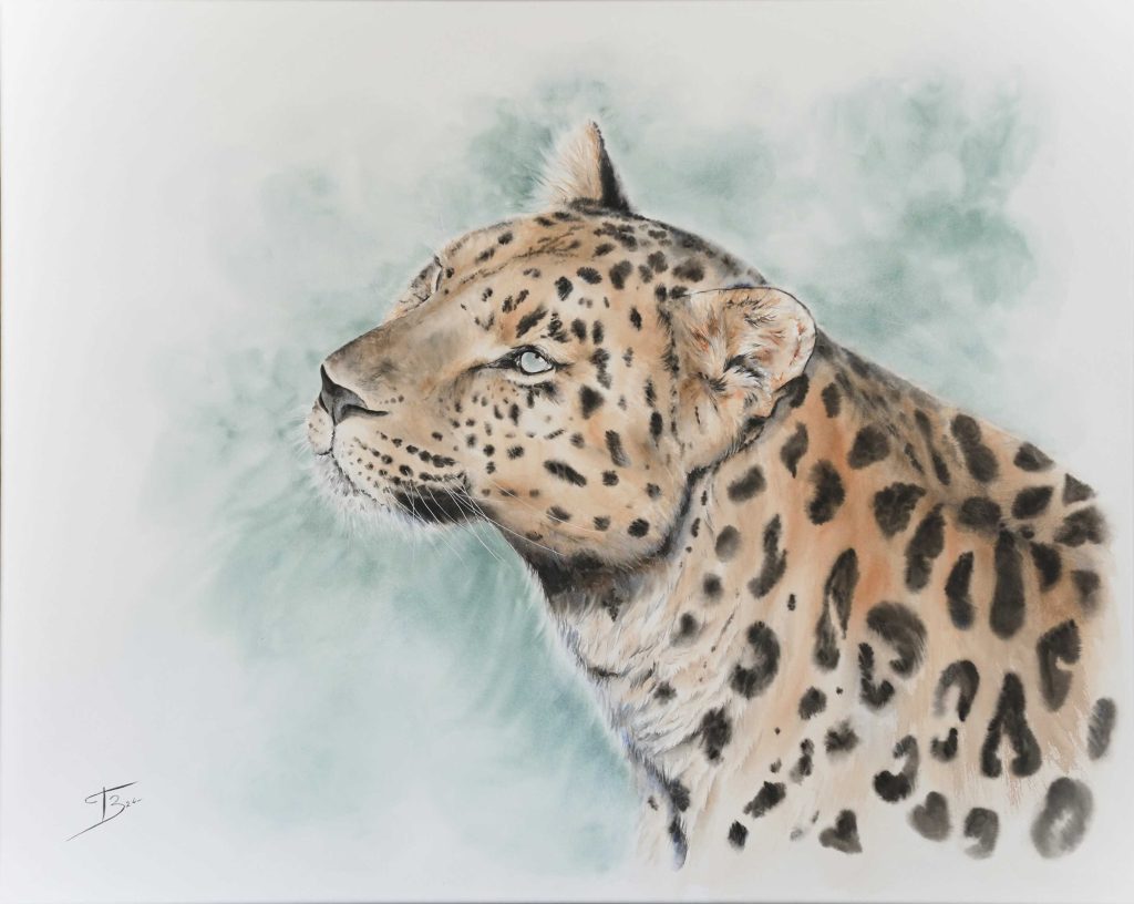 Panthère de l'Amour aquarelle - 81x65 cm - 440 €