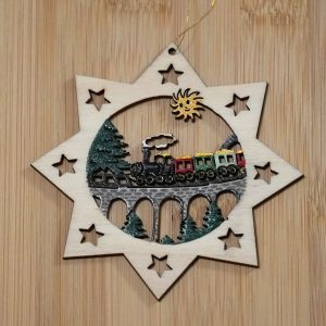 Étoile train bois - 9 cm - 12 €