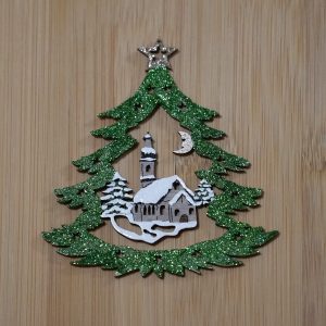 Sapin église bois - 9 cm - 12 €