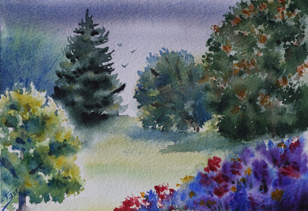Jardin aquarelle - A5