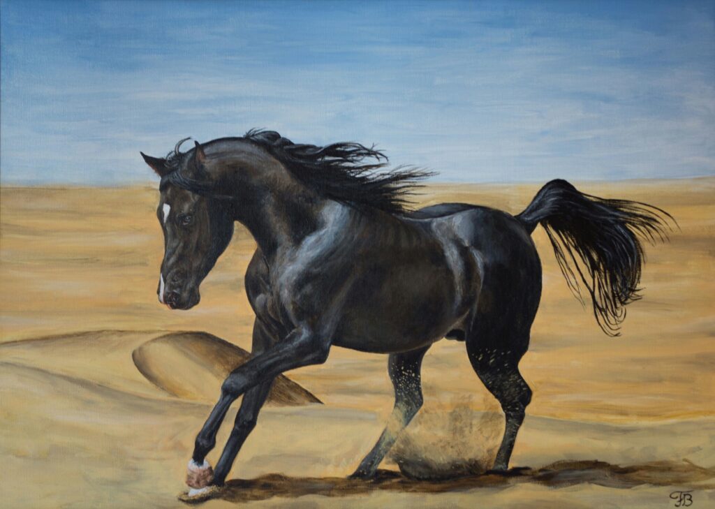 Cheval acrylique - 30x40 cm