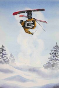 Ski saut - A4 - 40 €