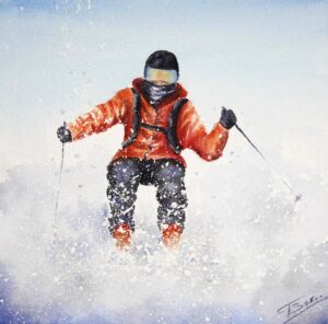 Ski - 20x20 cm - 25 €