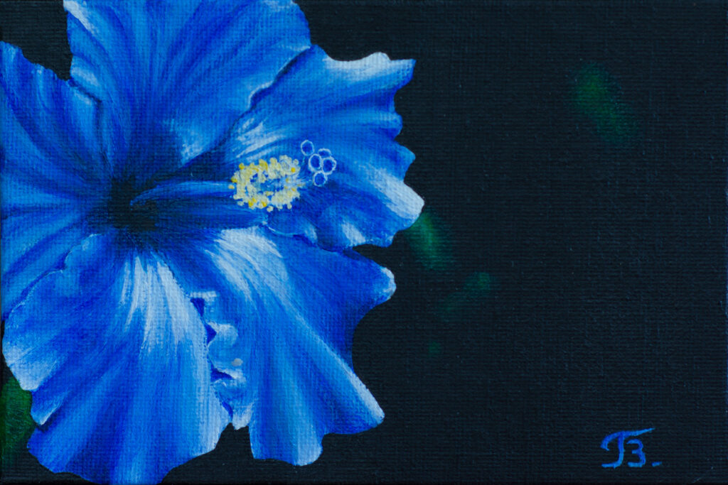Ibiscus acrylique - 12x18 cm