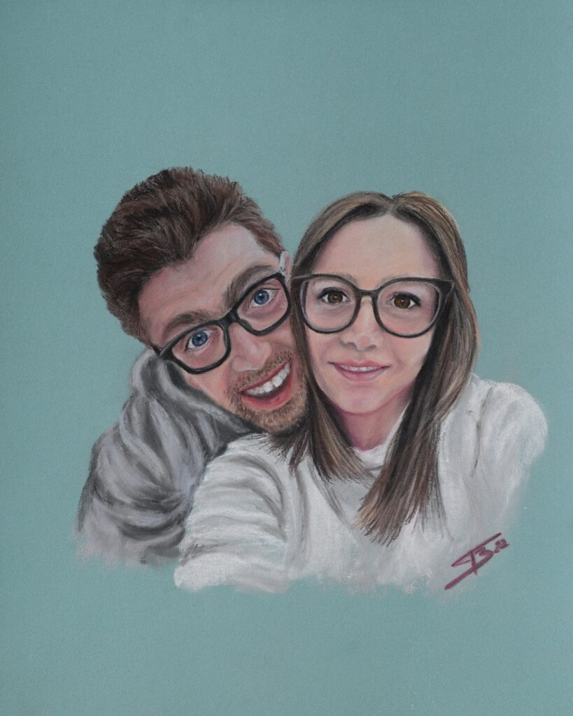 Portrait 1 pastel sec - 24 30 cm
