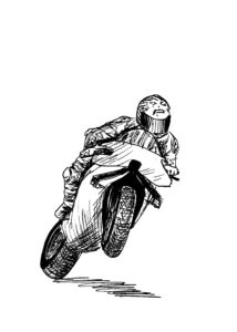 Moto 1 impression croquis - A6 - 3 €