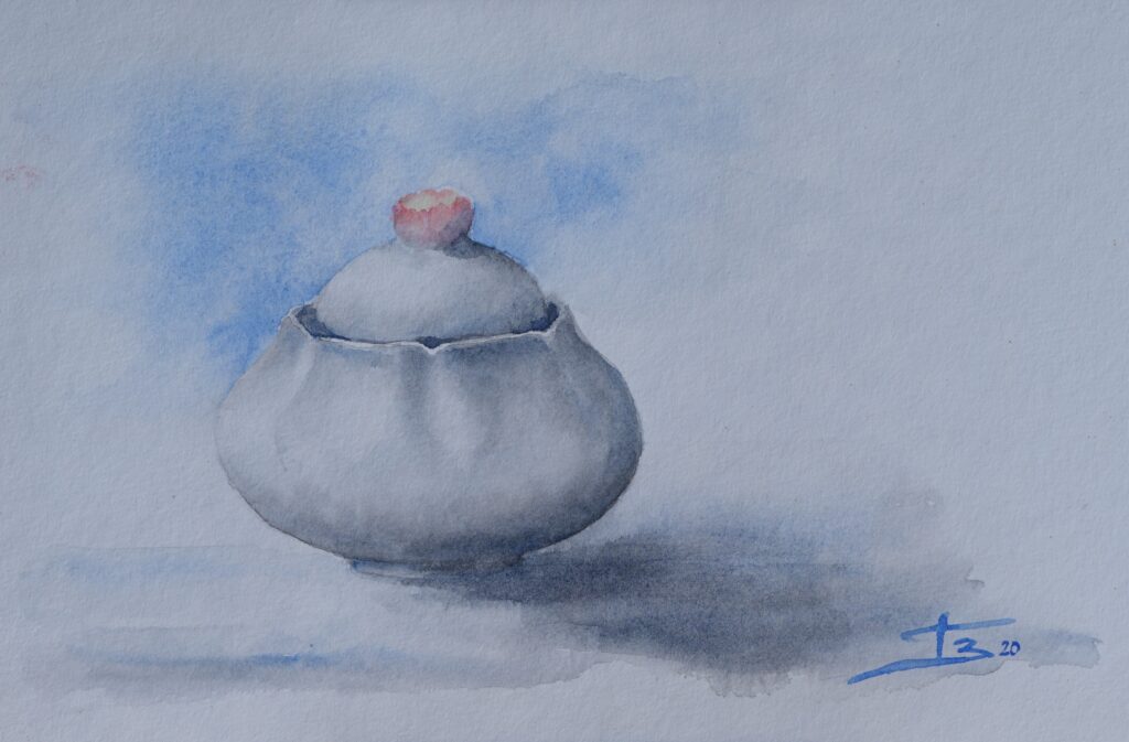 Sucrier aquarelle - 16x24 cm