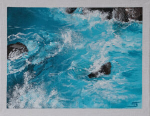 Vague acrylique - 14x18 cm