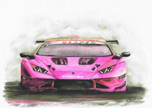 Lamborghini rose - A4 - 69 €