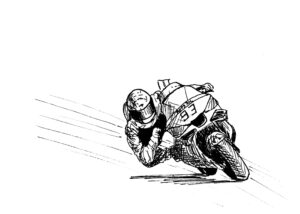 Moto 2 impression croquis - A6 - 3 €