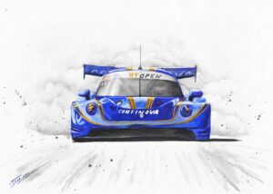 Porsche bleue - A4 - 69 €